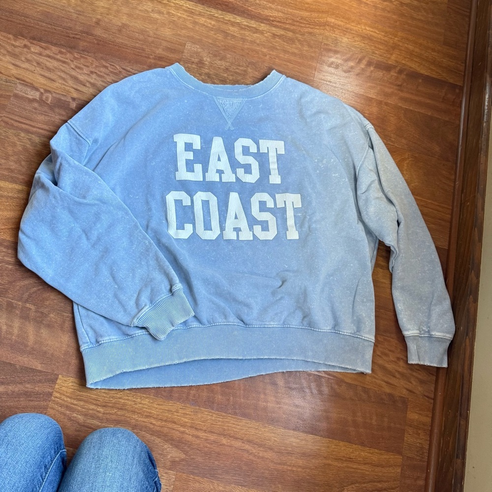 American Eagle Outfitters Light Blue 'East Coast' Hoodie